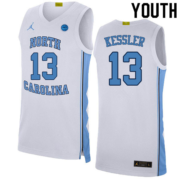 Youth #13 Walker Kessler North Carolina Tar Heels College Basketball Jerseys Sale-White